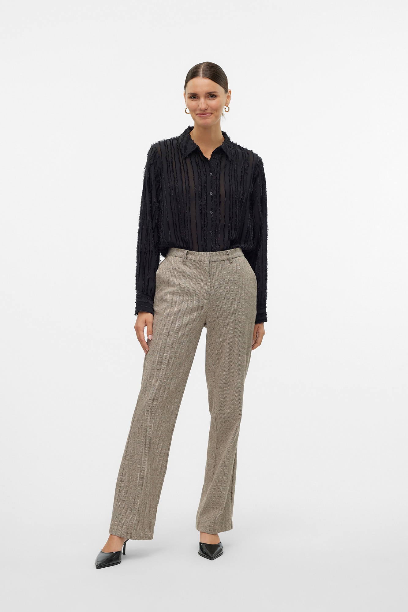 Pantalón Twan espiga bicolor stretch