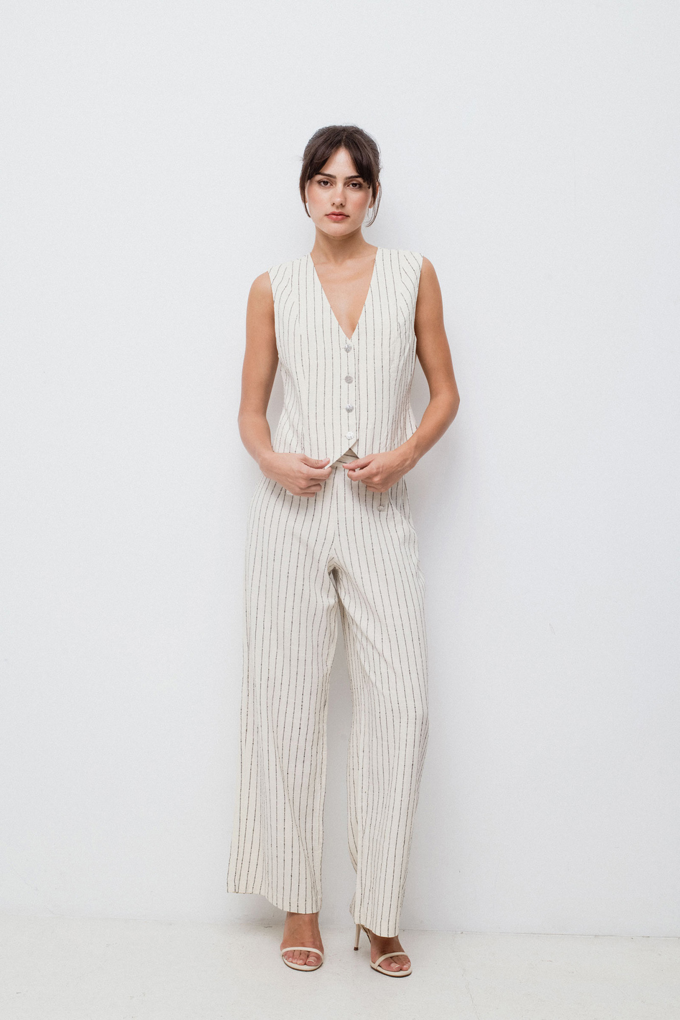 Cómo Combinar Pantalon Pantalones De Vestir De Rayas Mujer