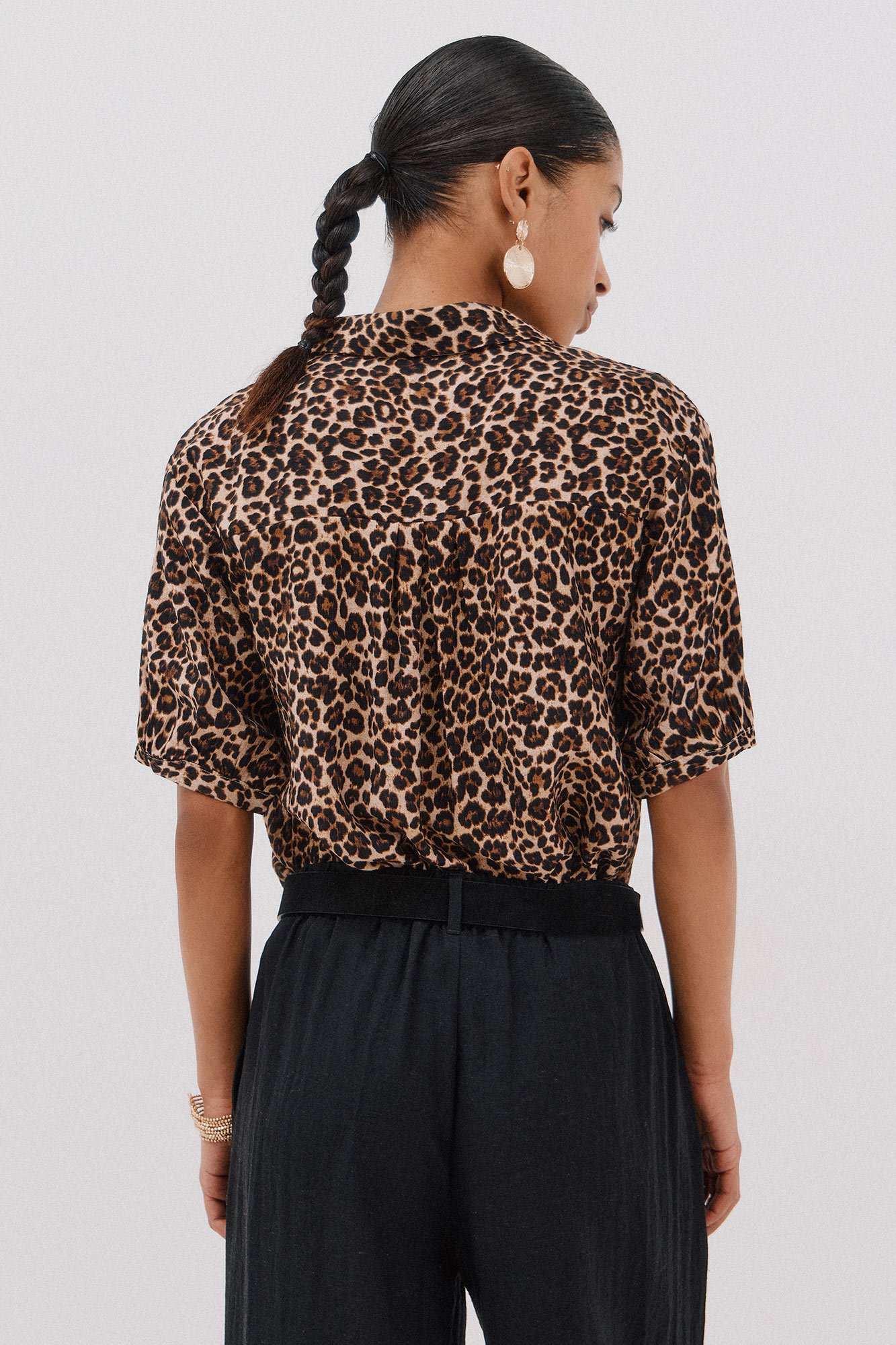 Camisa cuello solapa Blusas de mujer Cortefiel