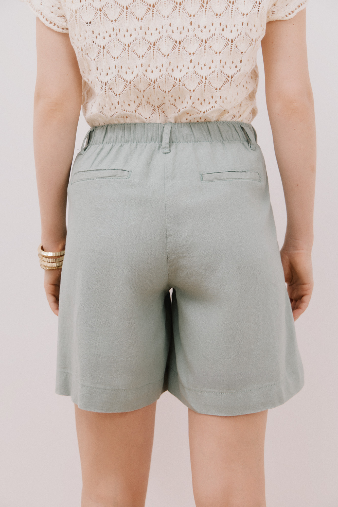 Bermudas Mujer Verano Pantalones Cortos De Lino Pantalones