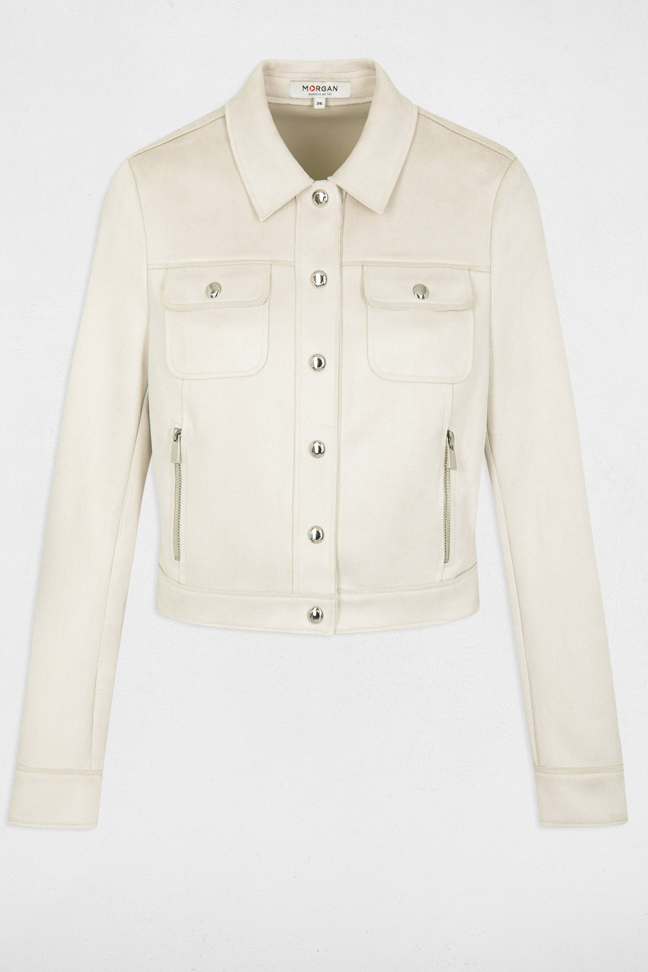 Chaqueta de antelina con botones Chaquetas de mujer Cortefiel - Main Image