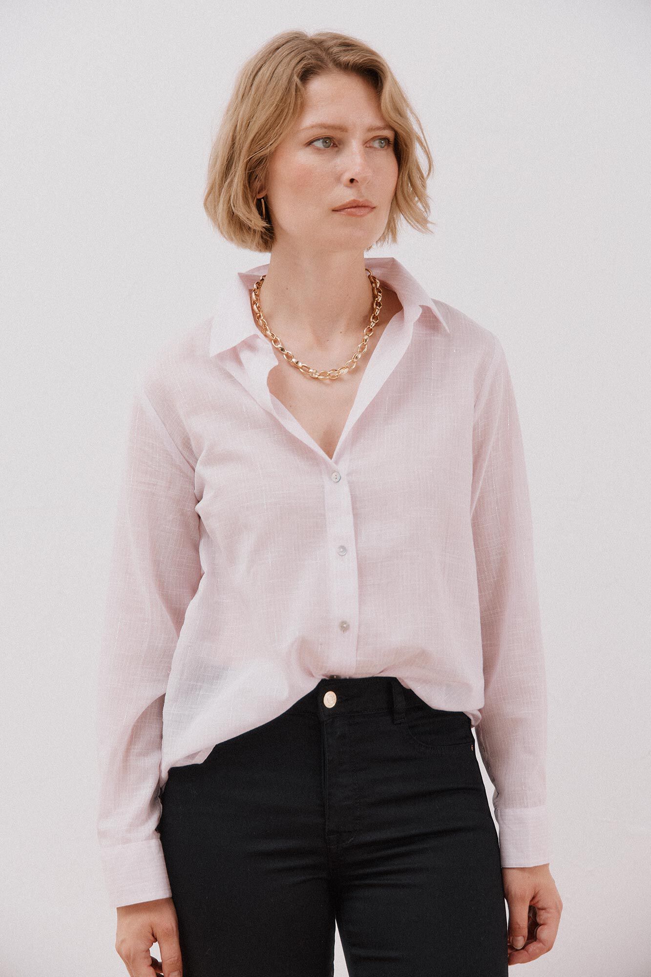 Camisa algodón rayas Blusas de mujer Cortefiel