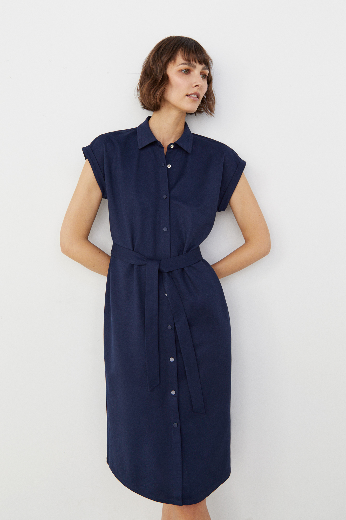 Vestidos y monos Mujer | Vestido Camisero Corto MarróN | Cortefiel \u003e  Skywatchers Inn