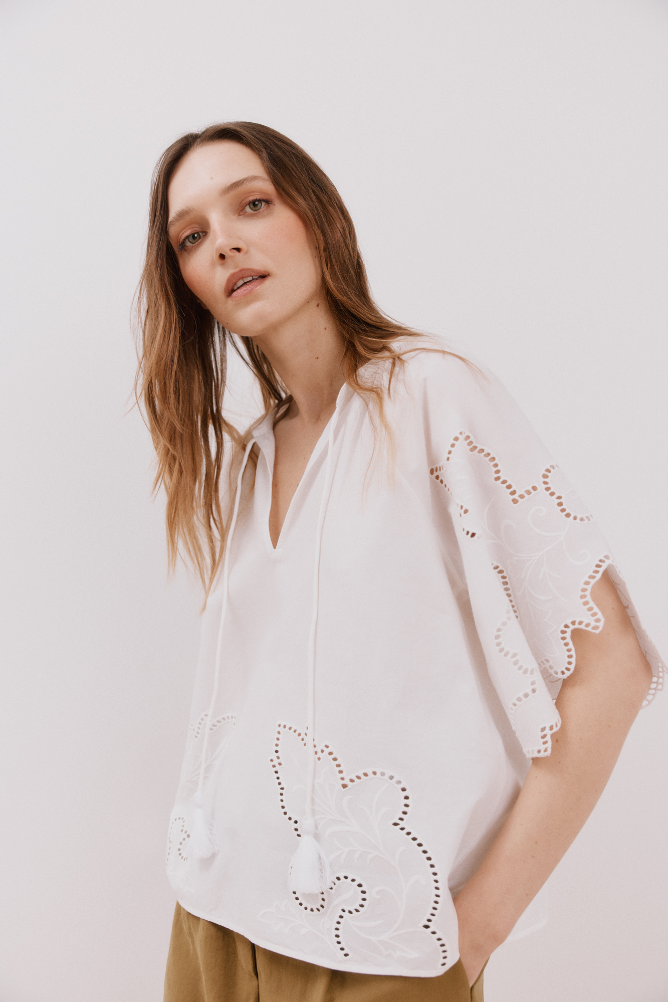 Cortefiel Mujer Camisa Con Bordados Blusas De Mujer España Hombre