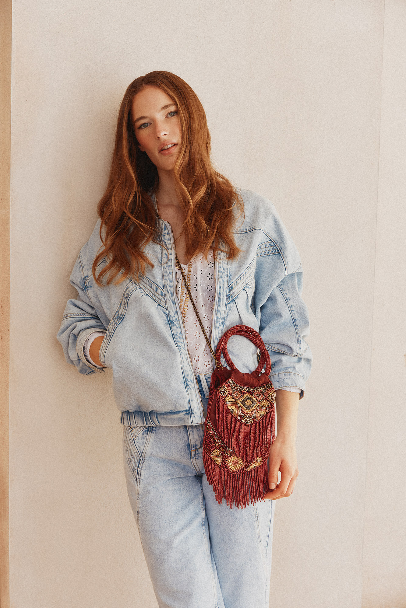 Bolso étnico abalorios Bolsos de mujer Cortefiel