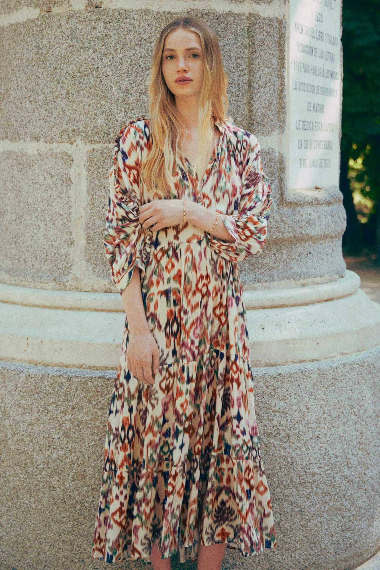 Fifty Factory Vestido Midi Flores Springfield Vestidos De