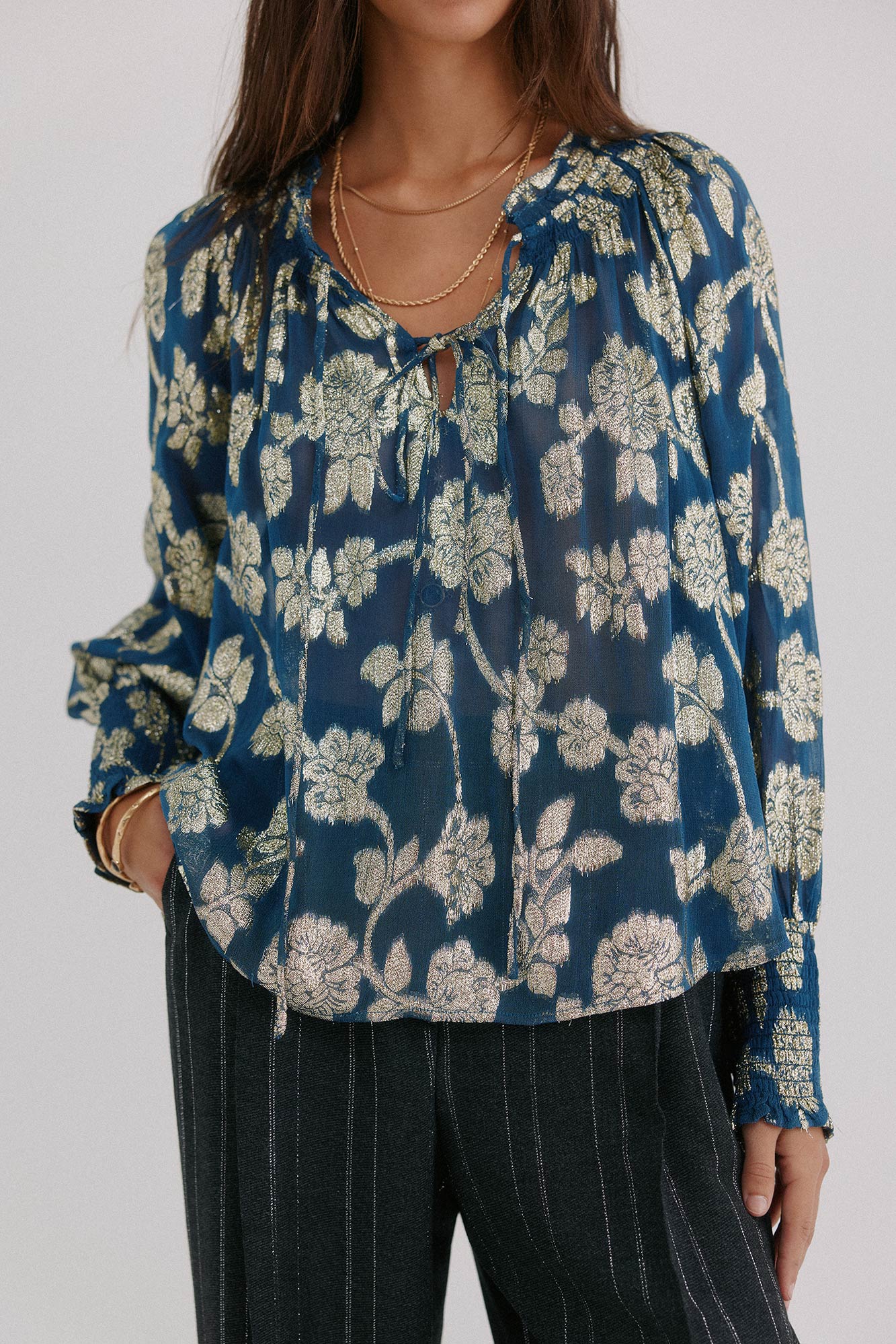 トップス TODAYFUL Openshoulder Jacquard Blouse TODAYFUL ☆ Open shoulder Jacquard Blouse