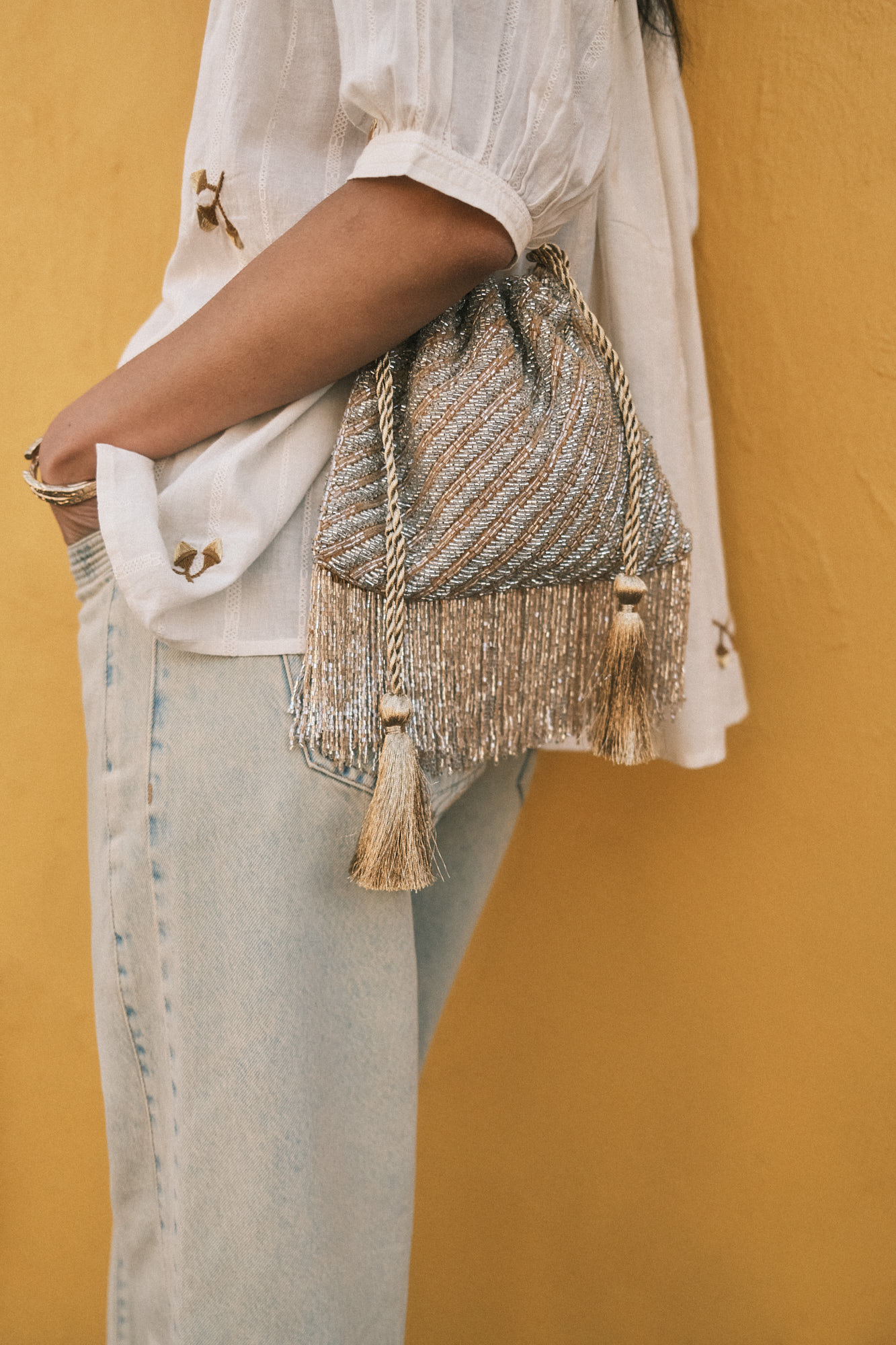 Hoss Intropia Bolsos Cortefiel Mujer Bolso Abalorios Bolsos De