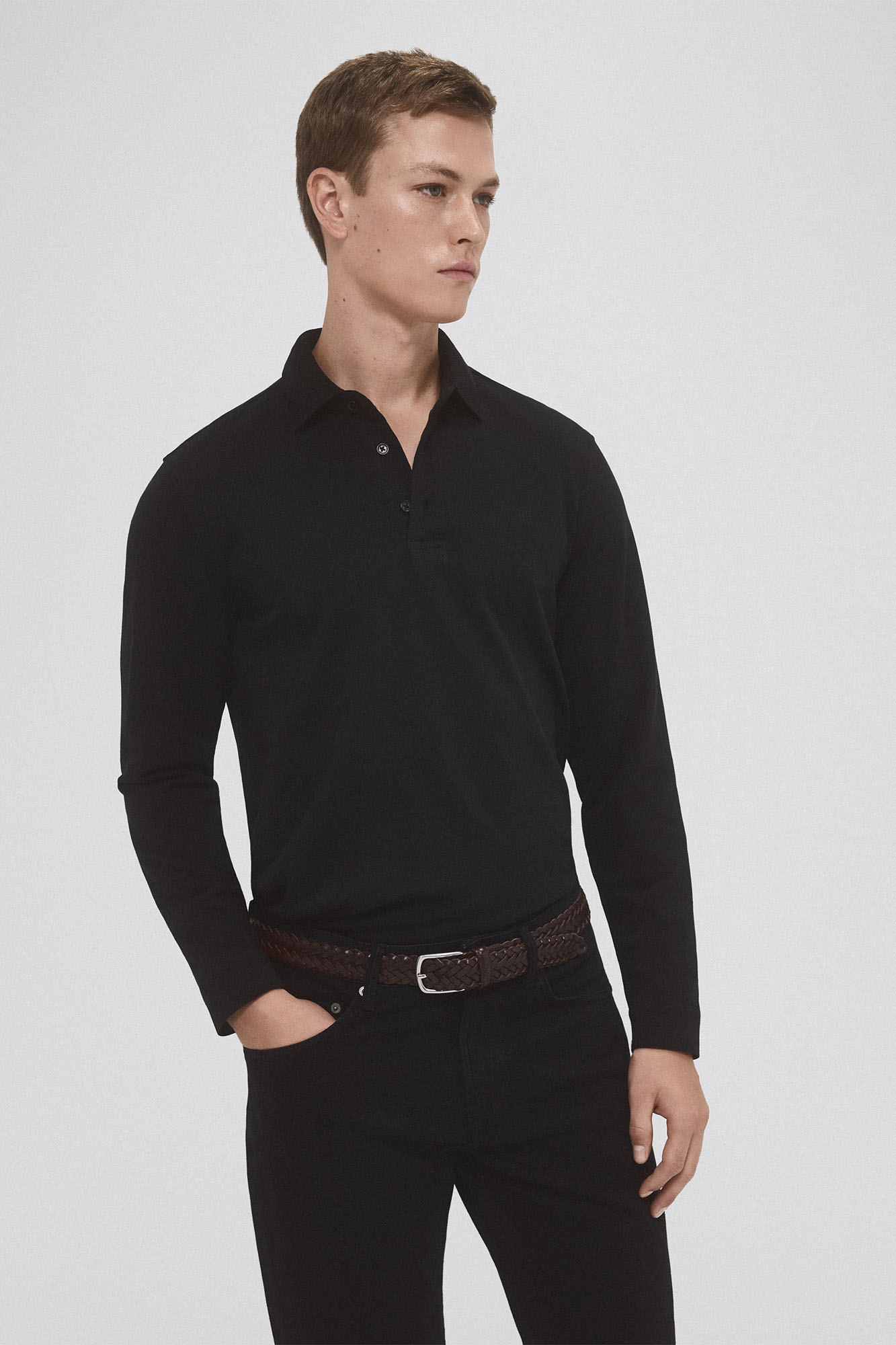 Long-sleeved polo shirt Men's polo shirts Cortefiel