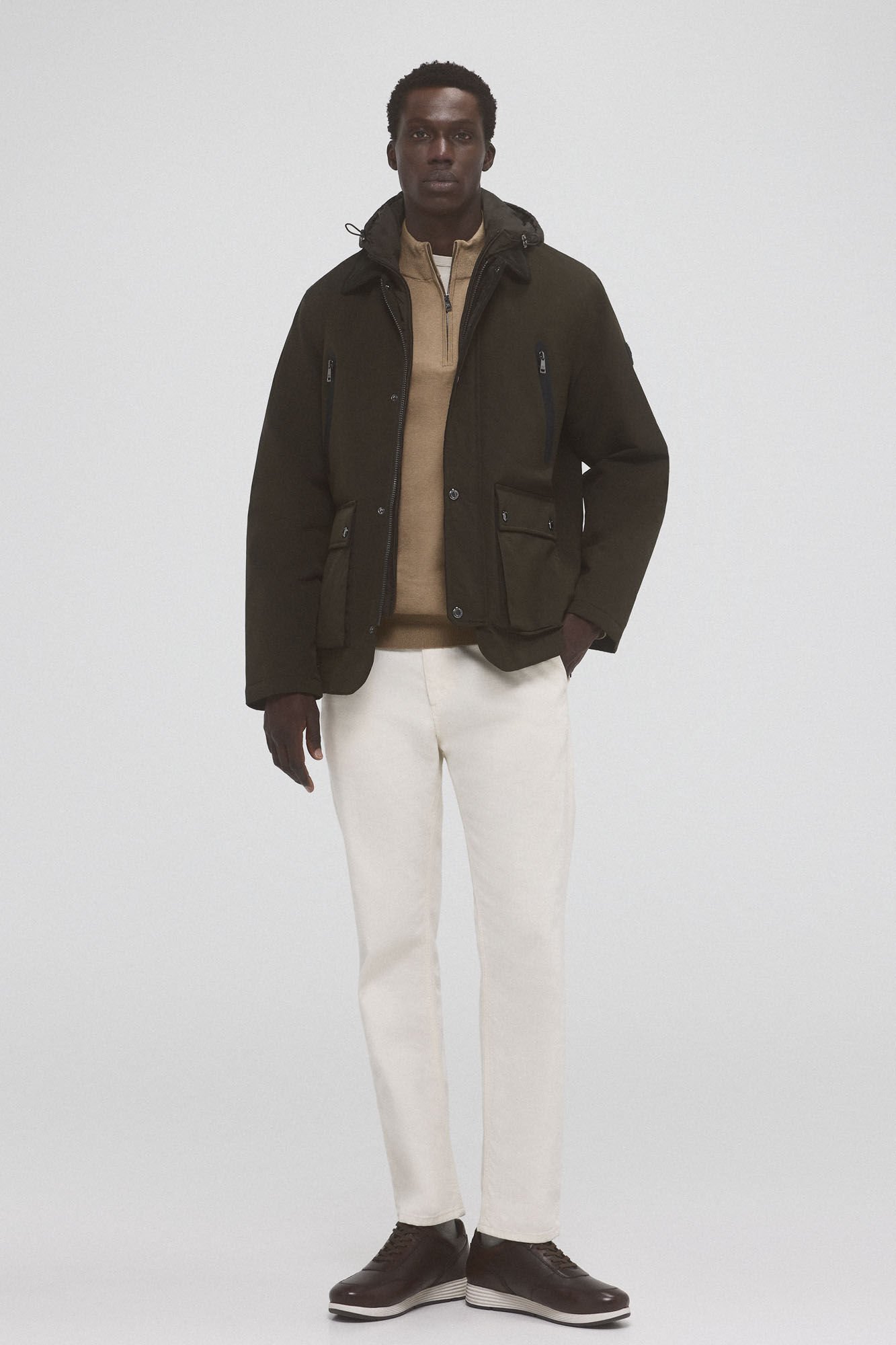 Corduroy collar jacket Men s jackets gilets and waistcoats Cortefiel