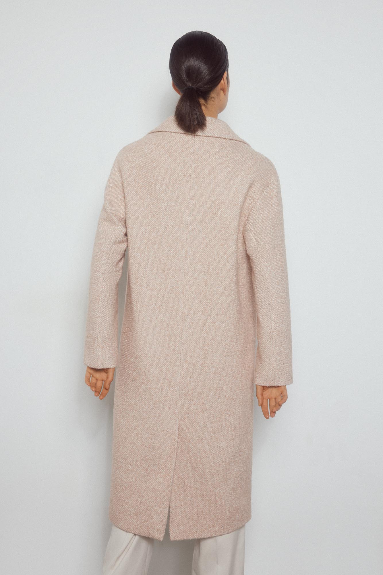 Mujer Abrigo lana oversize Rosa Palo