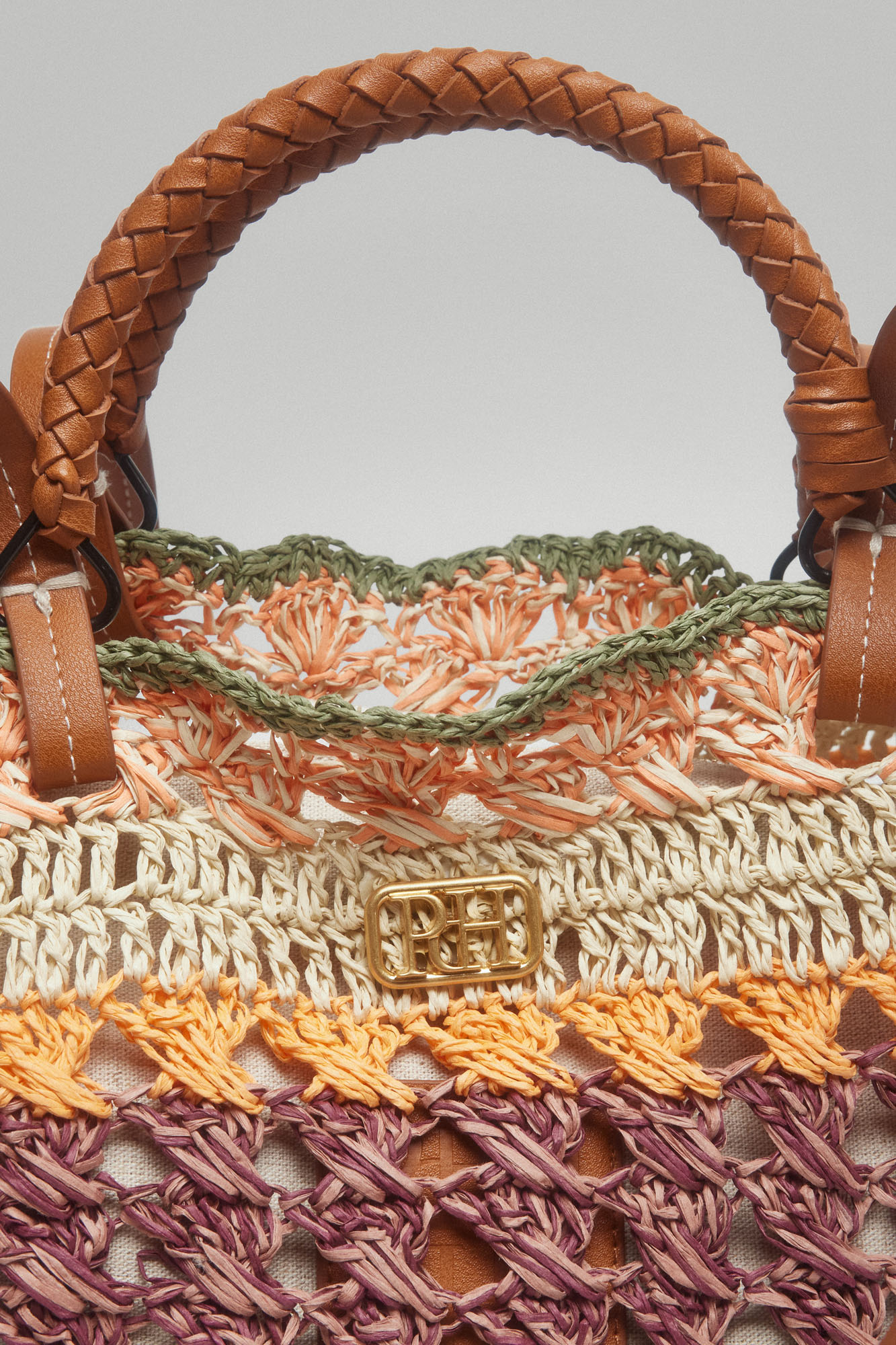 Bolso shopper rafia multicolor Bolsos de mujer Cortefiel