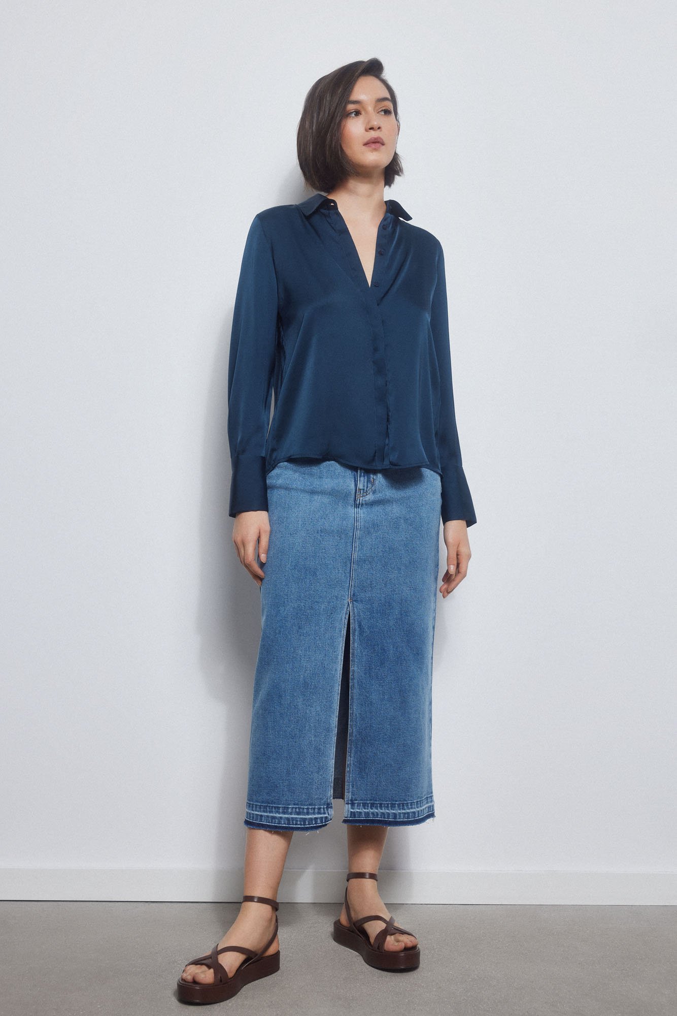 Denim 5-pocket skirt | Women's skirts | Cortefiel