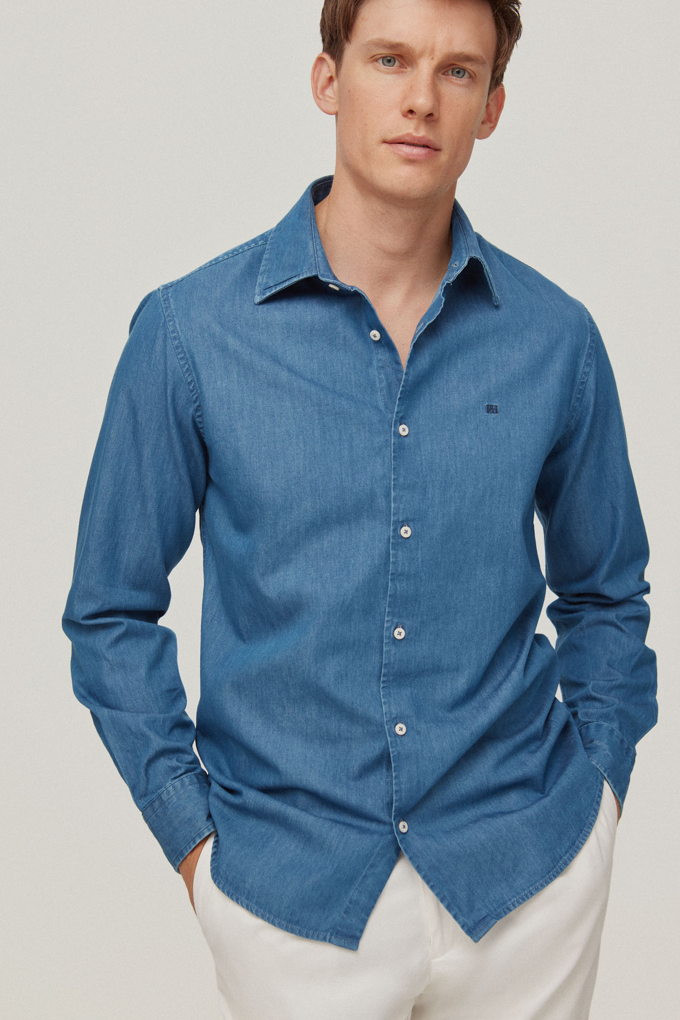 Camisa Denim Camisas De Pedro Del Hierro Hombre Camisa Denim