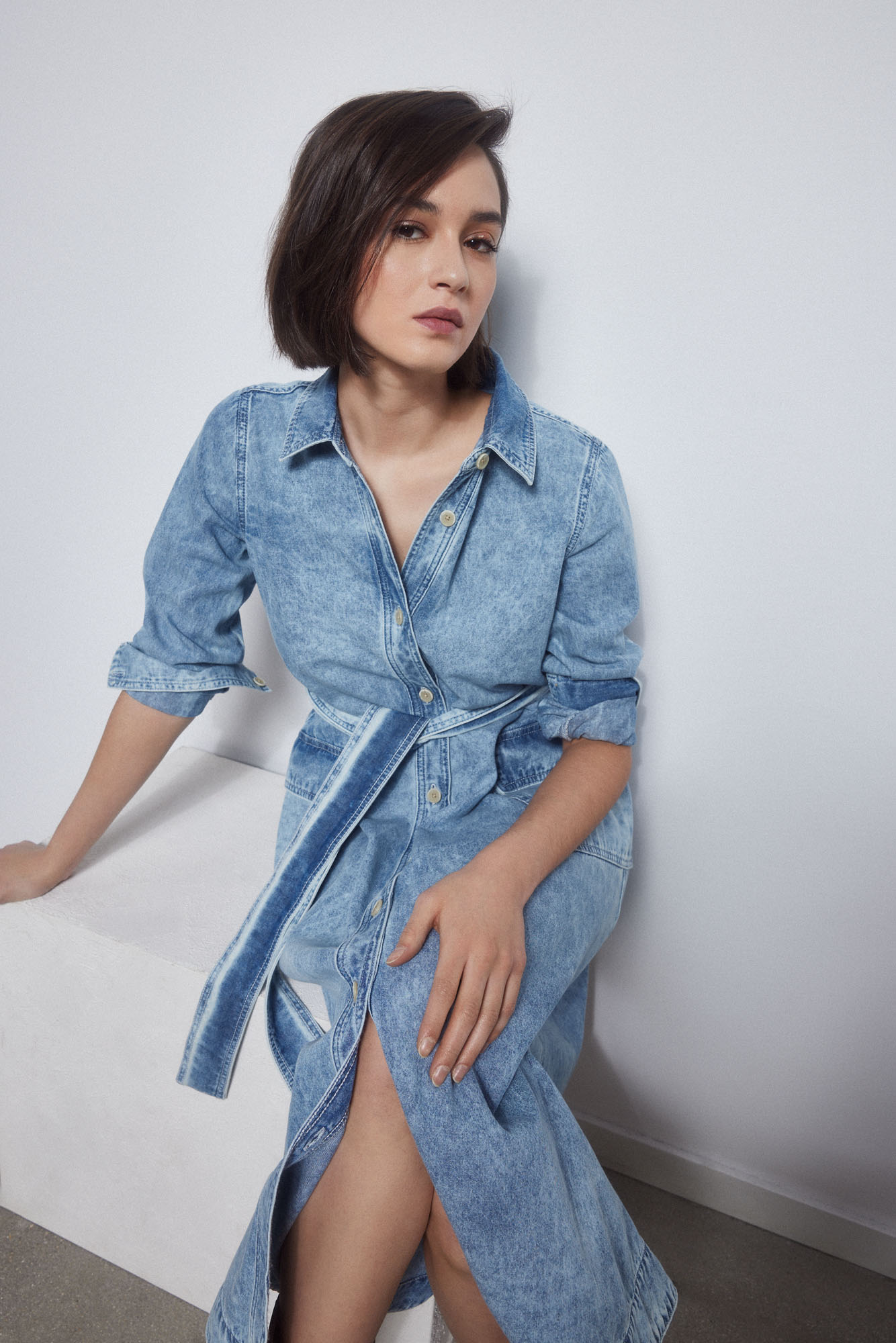 Vestidos Vaqueros Vestidos Denim Chile Vestido Midi Denim Manga