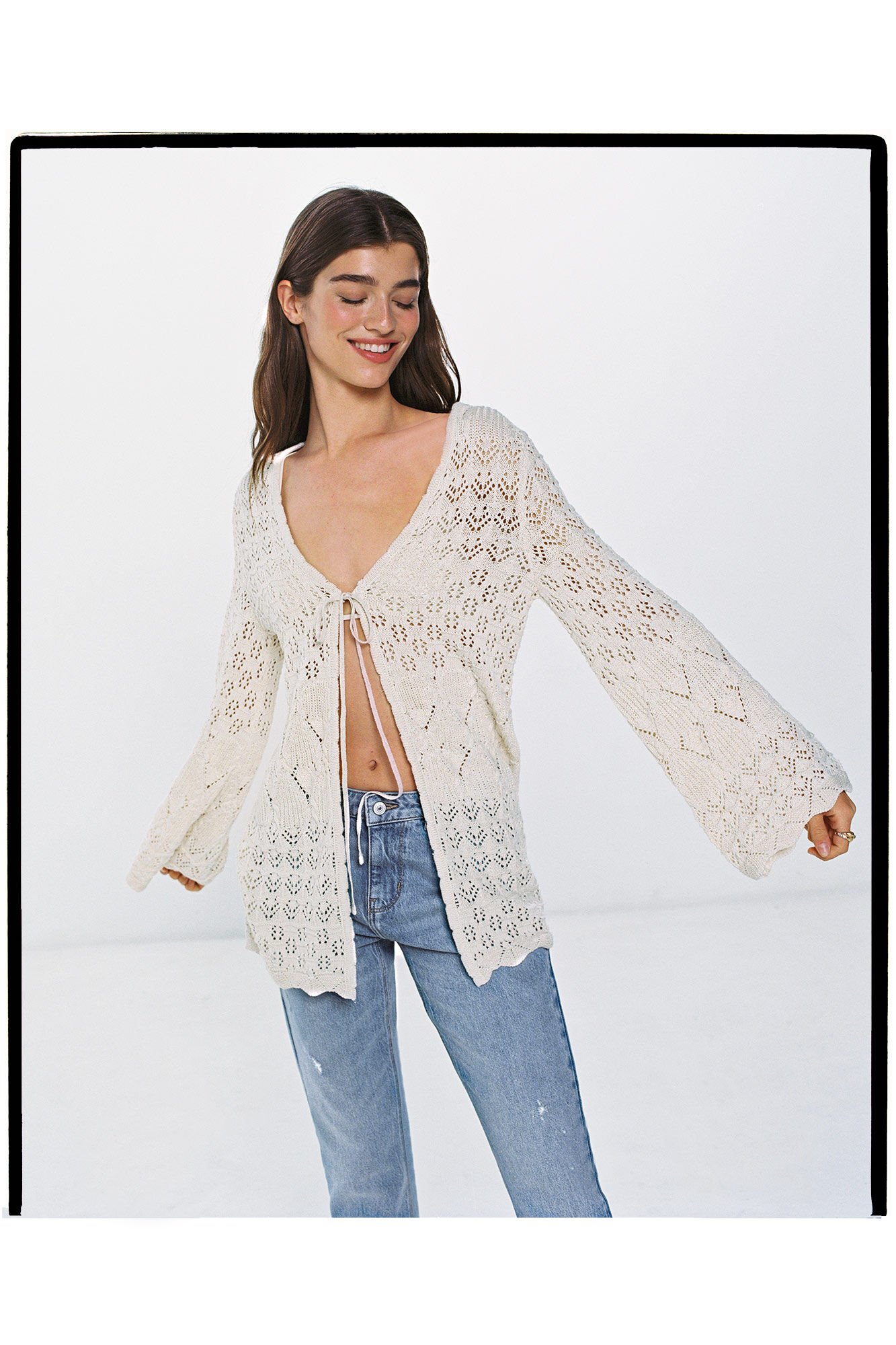 Cardigan Pointelle | Jerséis de Mujer | SPF