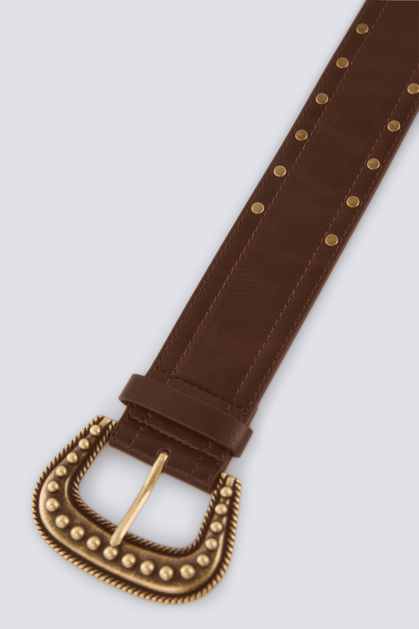 Studded wide belt | Belts | Cortefiel