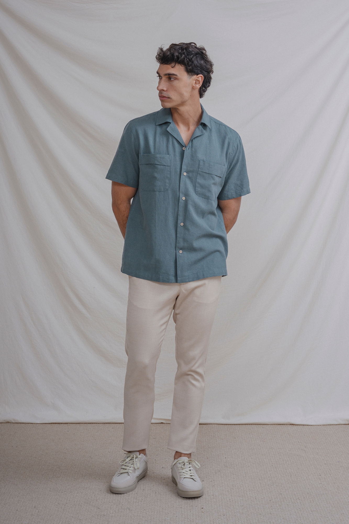 Camisa lino manga corta | Camisas de Hombre | Cortefiel