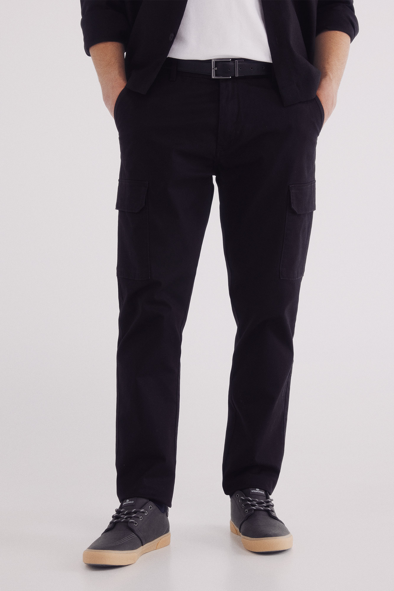 calças chino cargo cargo slim fit e confortáveis Calças para