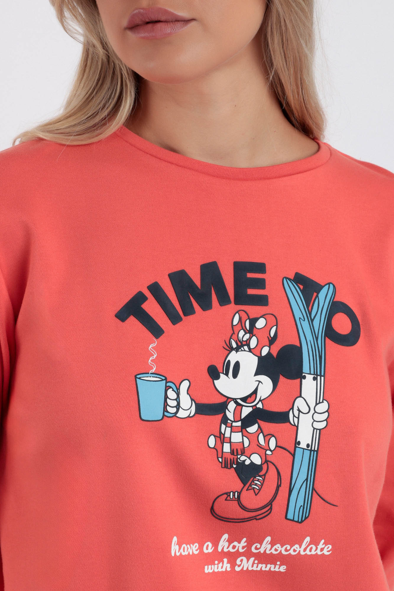 Pijama largo mujer Mickey cuadros Pijamas de mujer Cortefiel