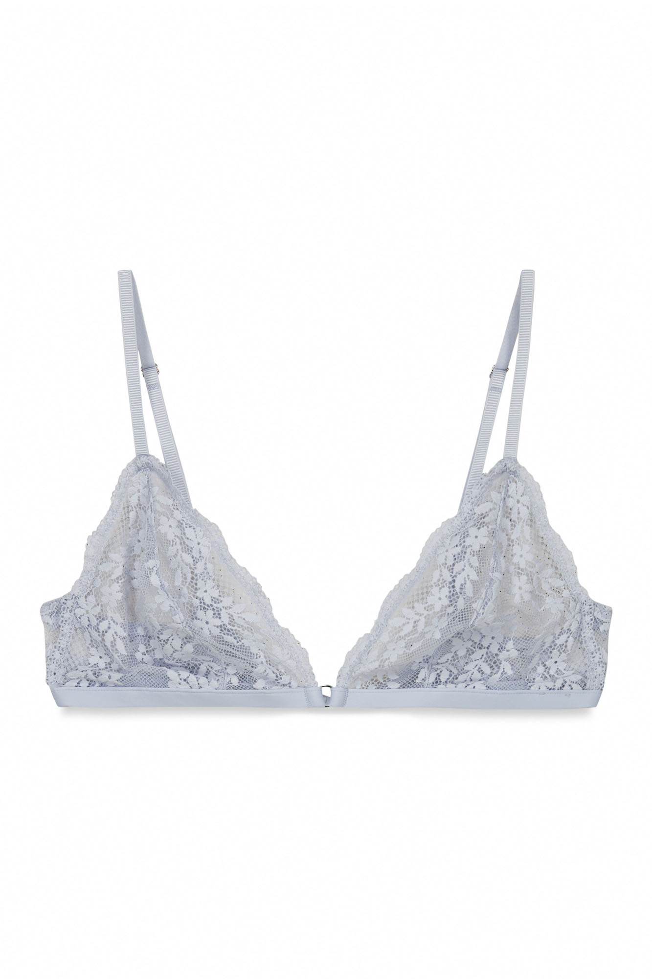 Blue lace triangle bra NATURAL